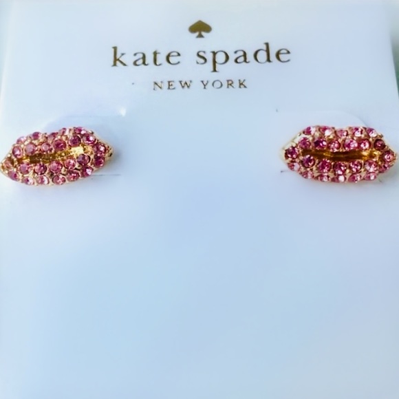 $49 Kate Spade Lips Crystal Mini Lip Stud Earrings - Picture 9 of 12